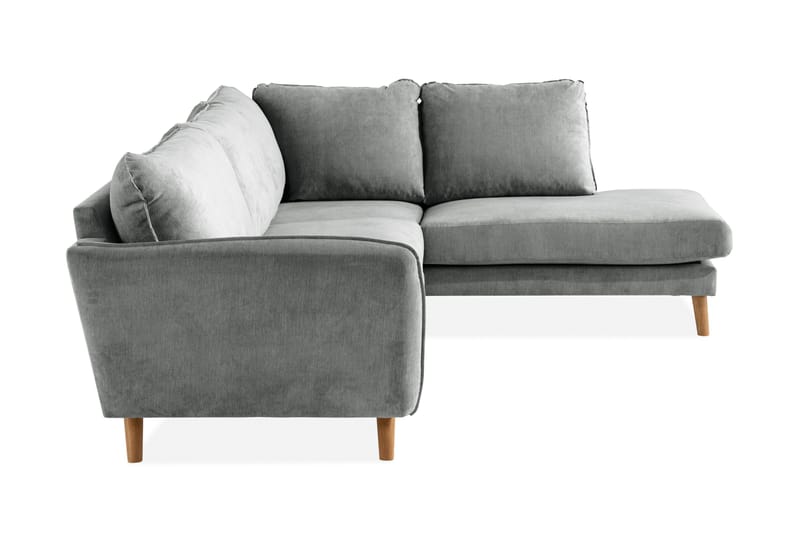 Trend Lyx 4-sits Högervänd L-formad Schäslongsoffa i Tyg - Grå - Möbler - Soffa - Divansoffa & schäslongsoffa - 4 sits soffa med divan