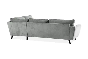 Trend Lyx 4-sits Högervänd L-formad Schäslongsoffa i Tyg - Grå - Möbler - Soffa - Divansoffa & schäslongsoffa - 4 sits soffa med divan