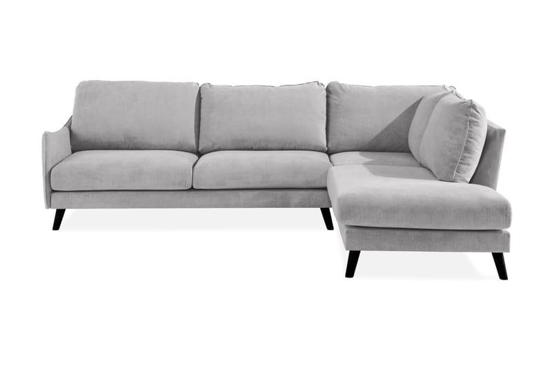 Trend Lyx 4-sits Högervänd L-formad Schäslongsoffa i Tyg - Ljusgrå - Möbler - Soffa - Divansoffa & schäslongsoffa - 4 sits soffa med divan