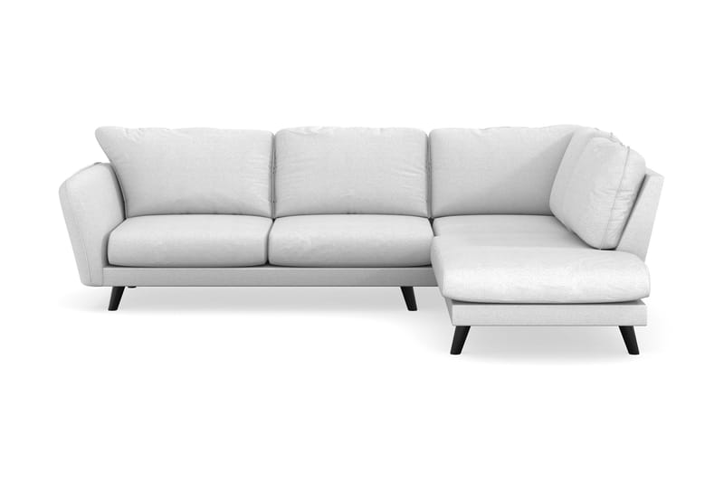 Trend Lyx 4-sits Högervänd L-formad Schäslongsoffa i Tyg - Ljusgrå - Möbler - Soffa - Divansoffa & schäslongsoffa - 4 sits soffa med divan
