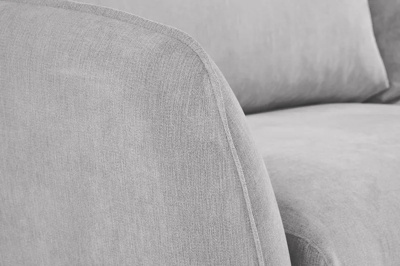 Trend Lyx 4-sits Högervänd L-formad Schäslongsoffa i Tyg - Ljusgrå - Möbler - Soffa - Divansoffa & schäslongsoffa - 4 sits soffa med divan