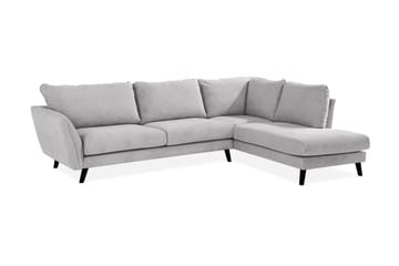 Trend Lyx 4-sits Högervänd L-formad Schäslongsoffa i Tyg - Ljusgrå - Möbler - Soffa - Divansoffa & schäslongsoffa - 4 sits soffa med divan