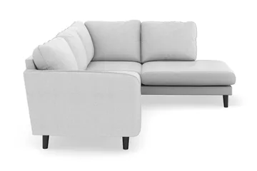 Trend Lyx 4-sits Högervänd L-formad Schäslongsoffa i Tyg - Ljusgrå - Möbler - Soffa - Divansoffa & schäslongsoffa - 4 sits soffa med divan