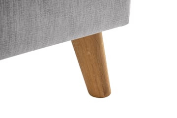 Trend Lyx 4-sits Högervänd L-formad Schäslongsoffa i Tyg - Ljusgrå - Möbler - Soffa - Divansoffa & schäslongsoffa - 4 sits soffa med divan