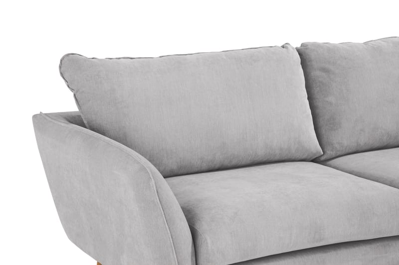 Trend Lyx 4-sits Högervänd L-formad Schäslongsoffa i Tyg - Ljusgrå - Möbler - Soffa - Divansoffa & schäslongsoffa - 4 sits soffa med divan