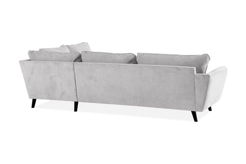Trend Lyx 4-sits Högervänd L-formad Schäslongsoffa i Tyg - Ljusgrå - Möbler - Soffa - Divansoffa & schäslongsoffa - 4 sits soffa med divan