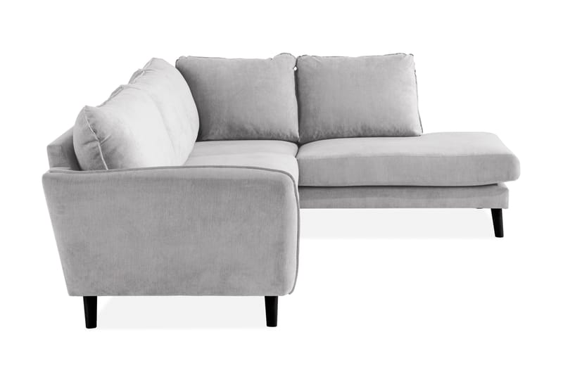 Trend Lyx 4-sits Högervänd L-formad Schäslongsoffa i Tyg - Ljusgrå - Möbler - Soffa - Divansoffa & schäslongsoffa - 4 sits soffa med divan