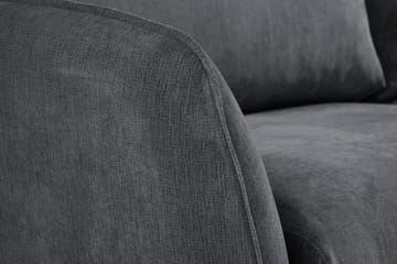 Trend Lyx 4-sits Högervänd L-formad Schäslongsoffa i Tyg - Mörkgrå - Möbler - Soffa - Divansoffa & schäslongsoffa - 4 sits soffa med divan