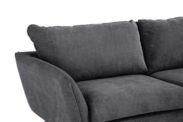 Trend Lyx 4-sits Högervänd L-formad Schäslongsoffa i Tyg - Mörkgrå - Möbler - Soffa - Divansoffa & schäslongsoffa - 4 sits soffa med divan