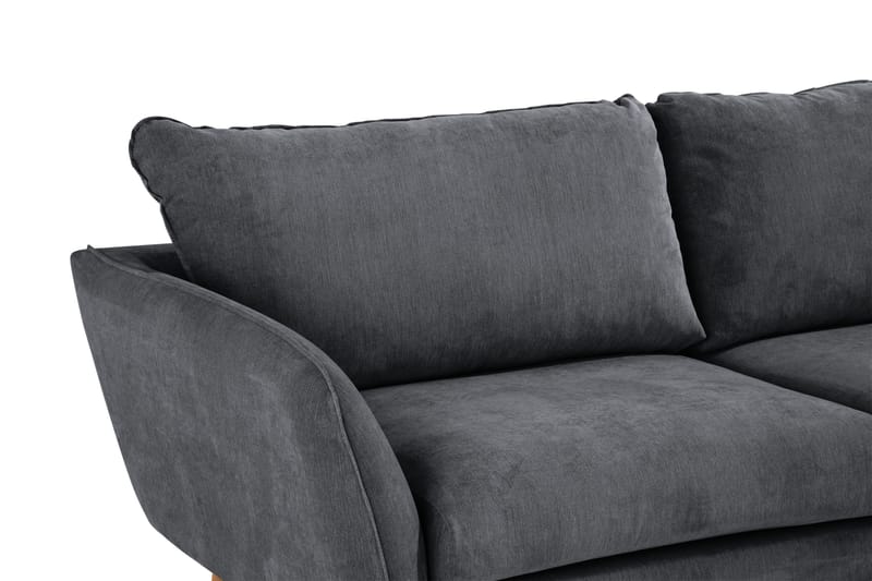 Trend Lyx 4-sits Högervänd L-formad Schäslongsoffa i Tyg - Mörkgrå - Möbler - Soffa - Divansoffa & schäslongsoffa - 4 sits soffa med divan