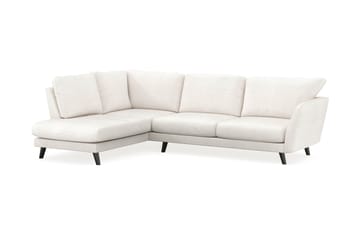 Trend Lyx 4-sits Vänstervänd L-formad Schäslongsoffa i Bouclé - Vit - Möbler - Soffa - Divansoffa & schäslongsoffa - 4 sits soffa med divan