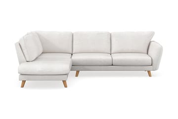 Trend Lyx 4-sits Vänstervänd L-formad Schäslongsoffa i Bouclé