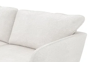 Trend Lyx 4-sits Vänstervänd L-formad Schäslongsoffa i Bouclé - Vit - Möbler - Soffa - Divansoffa & schäslongsoffa - 4 sits soffa med divan