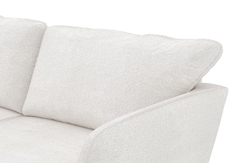 Trend Lyx 4-sits Vänstervänd L-formad Schäslongsoffa i Bouclé - Vit - Möbler - Soffa - Divansoffa & schäslongsoffa - 4 sits soffa med divan