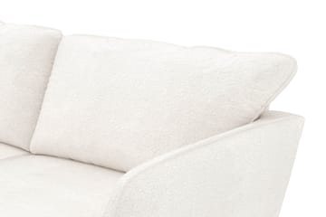 Trend Lyx 4-sits Vänstervänd L-formad Schäslongsoffa i Bouclé - Vit - Möbler - Soffa - Divansoffa & schäslongsoffa - 4 sits soffa med divan