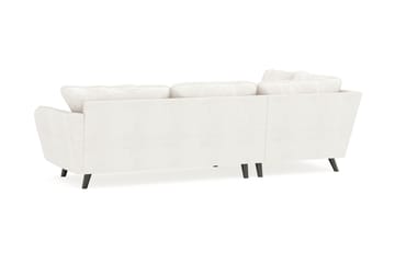 Trend Lyx 4-sits Vänstervänd L-formad Schäslongsoffa i Bouclé - Vit - Möbler - Soffa - Divansoffa & schäslongsoffa - 4 sits soffa med divan