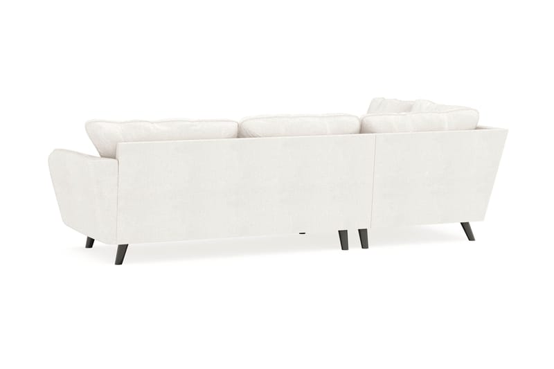 Trend Lyx 4-sits Vänstervänd L-formad Schäslongsoffa i Bouclé - Vit - Möbler - Soffa - Divansoffa & schäslongsoffa - 4 sits soffa med divan