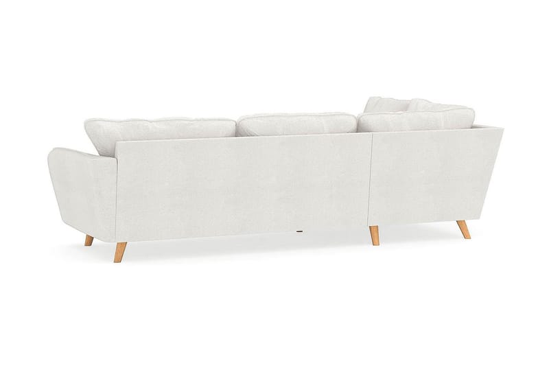 Trend Lyx 4-sits Vänstervänd L-formad Schäslongsoffa i Bouclé - Vit - Möbler - Soffa - Divansoffa & schäslongsoffa - 4 sits soffa med divan