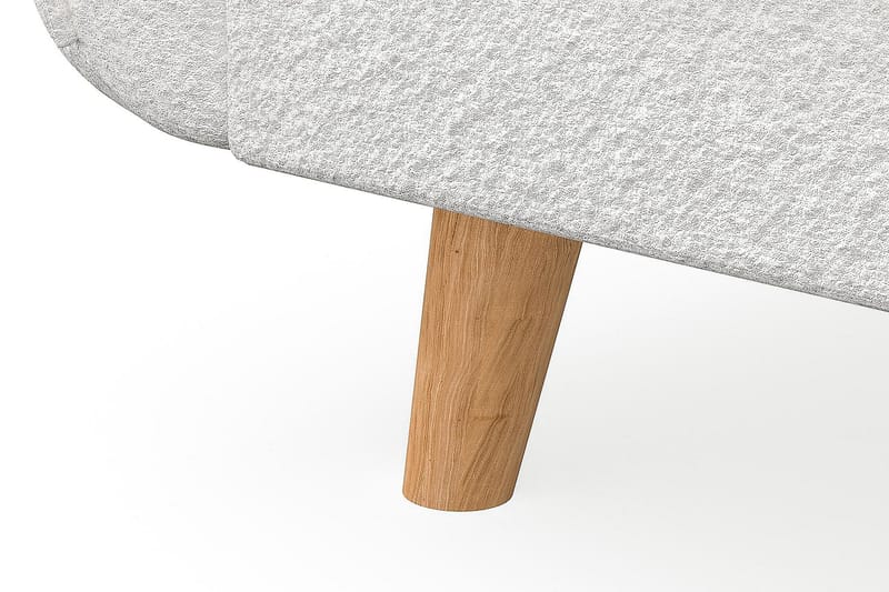 Trend Lyx 4-sits Vänstervänd L-formad Schäslongsoffa i Bouclé - Vit - Möbler - Soffa - Divansoffa & schäslongsoffa - 4 sits soffa med divan