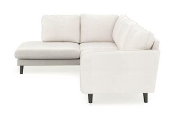 Trend Lyx 4-sits Vänstervänd L-formad Schäslongsoffa i Bouclé - Vit - Möbler - Soffa - Divansoffa & schäslongsoffa - 4 sits soffa med divan