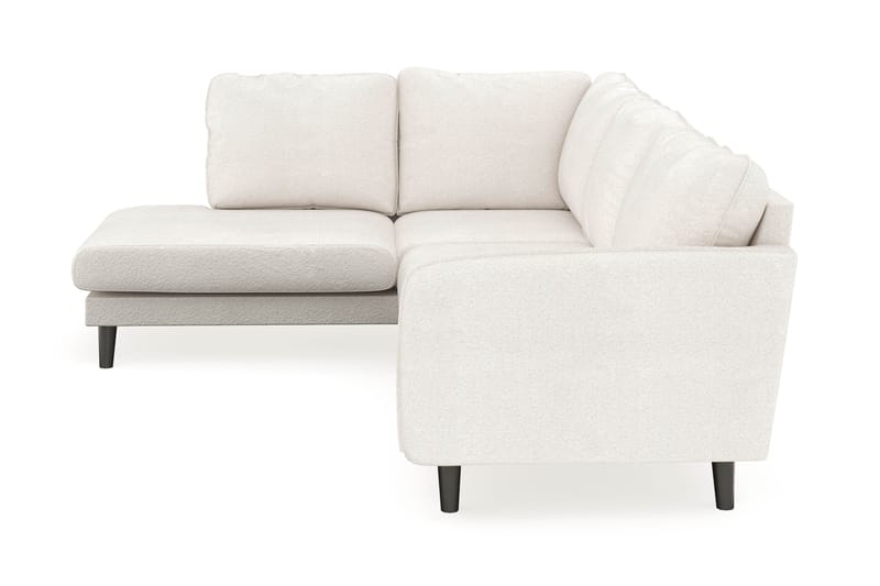 Trend Lyx 4-sits Vänstervänd L-formad Schäslongsoffa i Bouclé - Vit - Möbler - Soffa - Divansoffa & schäslongsoffa - 4 sits soffa med divan