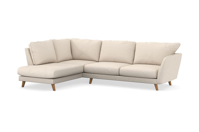 Trend Lyx 4-sits Vänstervänd L-formad Schäslongsoffa i Manchester - Beige - Möbler - Soffa - Divansoffa & schäslongsoffa - 4 sits soffa med divan
