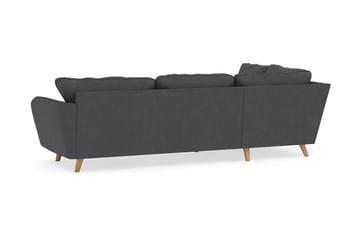 Trend Lyx 4-sits Vänstervänd L-formad Schäslongsoffa i Manchester - Mörkgrå - Möbler - Soffa - Divansoffa & schäslongsoffa - 4 sits soffa med divan