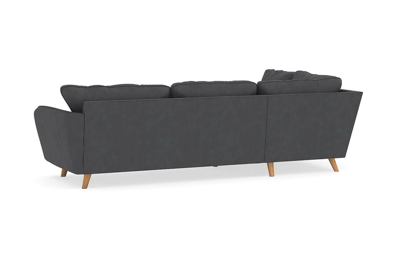 Trend Lyx 4-sits Vänstervänd L-formad Schäslongsoffa i Manchester - Mörkgrå - Möbler - Soffa - Divansoffa & schäslongsoffa - 4 sits soffa med divan