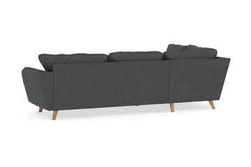 Trend Lyx 4-sits Vänstervänd L-formad Schäslongsoffa i Manchester - Mörkgrå - Möbler - Soffa - Divansoffa & schäslongsoffa - 4 sits soffa med divan