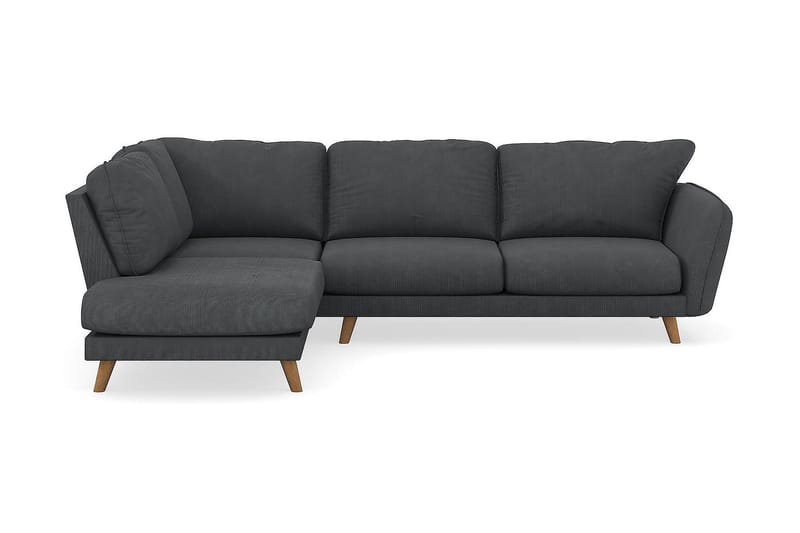 Trend Lyx 4-sits Vänstervänd L-formad Schäslongsoffa i Manchester - Mörkgrå - Möbler - Soffa - Divansoffa & schäslongsoffa - 4 sits soffa med divan