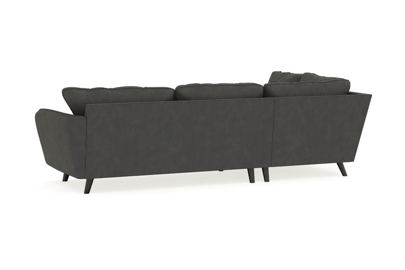 Trend Lyx 4-sits Vänstervänd L-formad Schäslongsoffa i Manchester - Mörkgrå - Möbler - Soffa - Divansoffa & schäslongsoffa - 4 sits soffa med divan