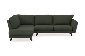 Trend Lyx 4-sits Vänstervänd L-formad Schäslongsoffa i Manchester - Mörkgrön - Möbler - Soffa - Divansoffa & schäslongsoffa - 4 sits soffa med divan