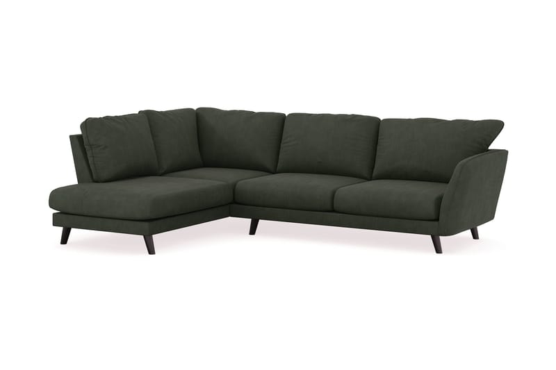 Trend Lyx 4-sits Vänstervänd L-formad Schäslongsoffa i Manchester - Mörkgrön - Möbler - Soffa - Divansoffa & schäslongsoffa - 4 sits soffa med divan