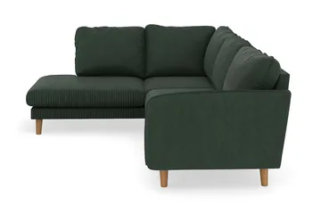 Trend Lyx 4-sits Vänstervänd L-formad Schäslongsoffa i Manchester - Mörkgrön - Möbler - Soffa - Divansoffa & schäslongsoffa - 4 sits soffa med divan