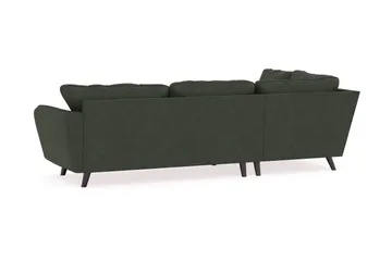Trend Lyx 4-sits Vänstervänd L-formad Schäslongsoffa i Manchester - Mörkgrön - Möbler - Soffa - Divansoffa & schäslongsoffa - 4 sits soffa med divan