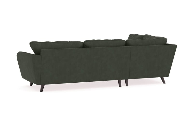 Trend Lyx 4-sits Vänstervänd L-formad Schäslongsoffa i Manchester - Mörkgrön - Möbler - Soffa - Divansoffa & schäslongsoffa - 4 sits soffa med divan