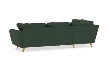 Trend Lyx 4-sits Vänstervänd L-formad Schäslongsoffa i Manchester - Mörkgrön - Möbler - Soffa - Divansoffa & schäslongsoffa - 4 sits soffa med divan