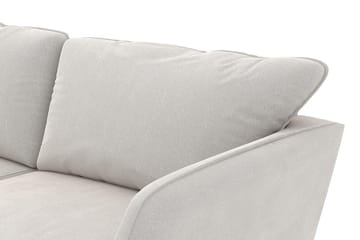 Trend Lyx 4-sits Vänstervänd L-formad Schäslongsoffa i Sammet - Krämvit - Möbler - Soffa - Divansoffa & schäslongsoffa - 4 sits soffa med divan