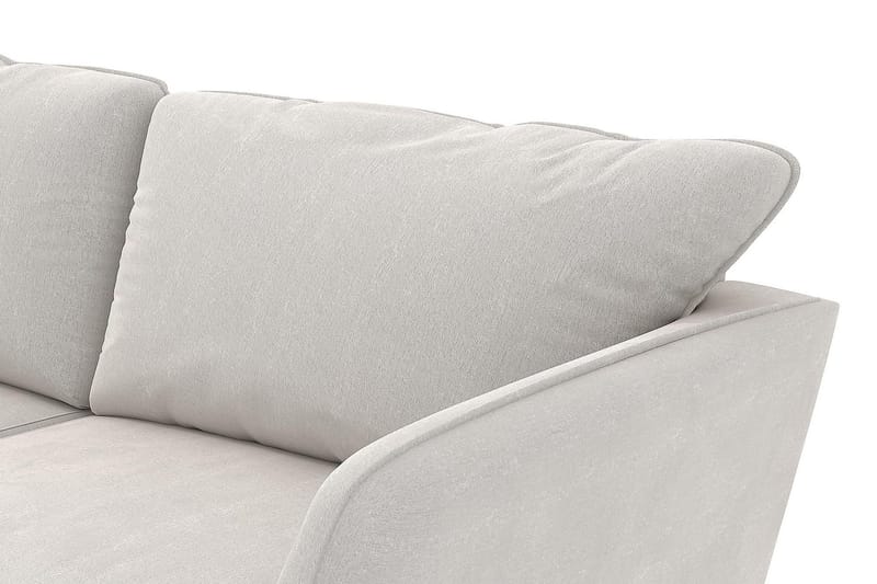 Trend Lyx 4-sits Vänstervänd L-formad Schäslongsoffa i Sammet - Krämvit - Möbler - Soffa - Divansoffa & schäslongsoffa - 4 sits soffa med divan