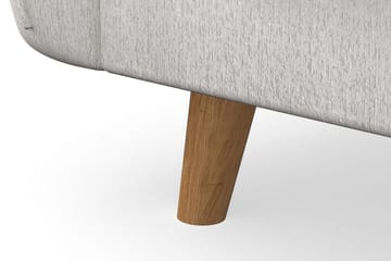 Trend Lyx 4-sits Vänstervänd L-formad Schäslongsoffa i Sammet - Krämvit - Möbler - Soffa - Divansoffa & schäslongsoffa - 4 sits soffa med divan