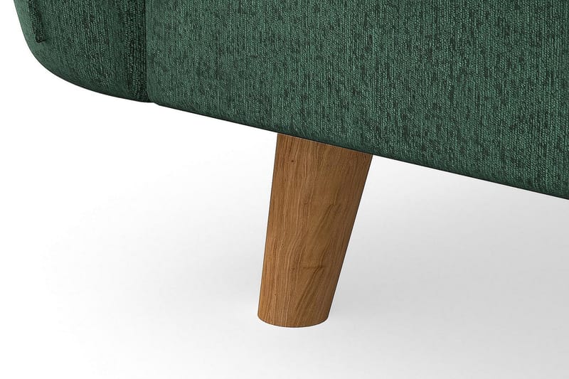 Trend Lyx 4-sits Vänstervänd L-formad Schäslongsoffa i Sammet - Mörkgrön - Möbler - Soffa - Divansoffa & schäslongsoffa - 4 sits soffa med divan