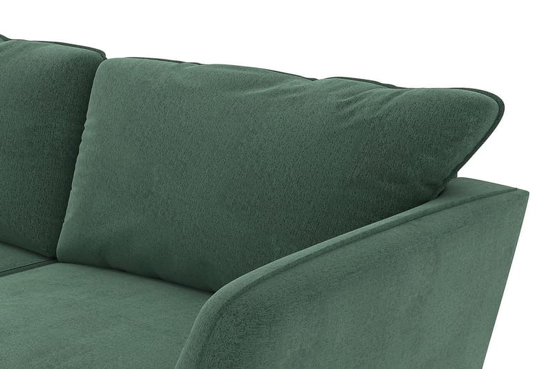 Trend Lyx 4-sits Vänstervänd L-formad Schäslongsoffa i Sammet - Mörkgrön - Möbler - Soffa - Divansoffa & schäslongsoffa - 4 sits soffa med divan