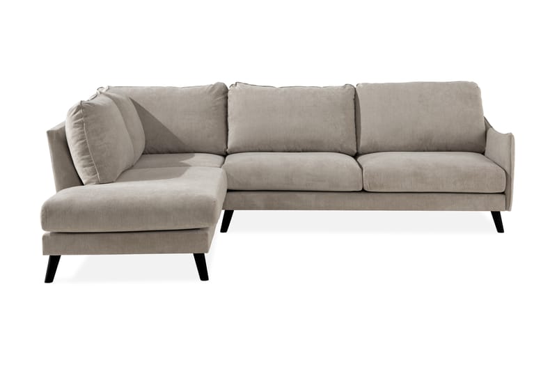 Trend Lyx 4-sits Vänstervänd L-formad Schäslongsoffa i Tyg - Beige - Möbler - Soffa - Divansoffa & schäslongsoffa - 4 sits soffa med divan