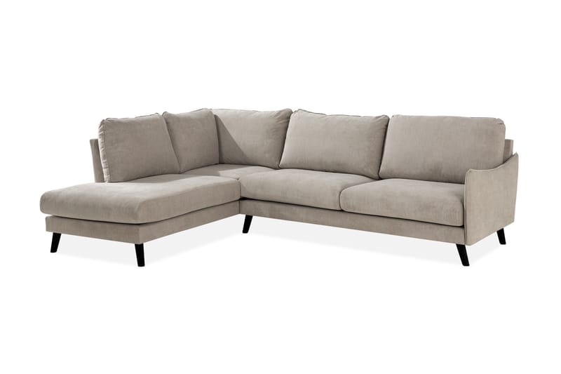 Trend Lyx 4-sits Vänstervänd L-formad Schäslongsoffa i Tyg - Beige - Möbler - Soffa - Divansoffa & schäslongsoffa - 4 sits soffa med divan