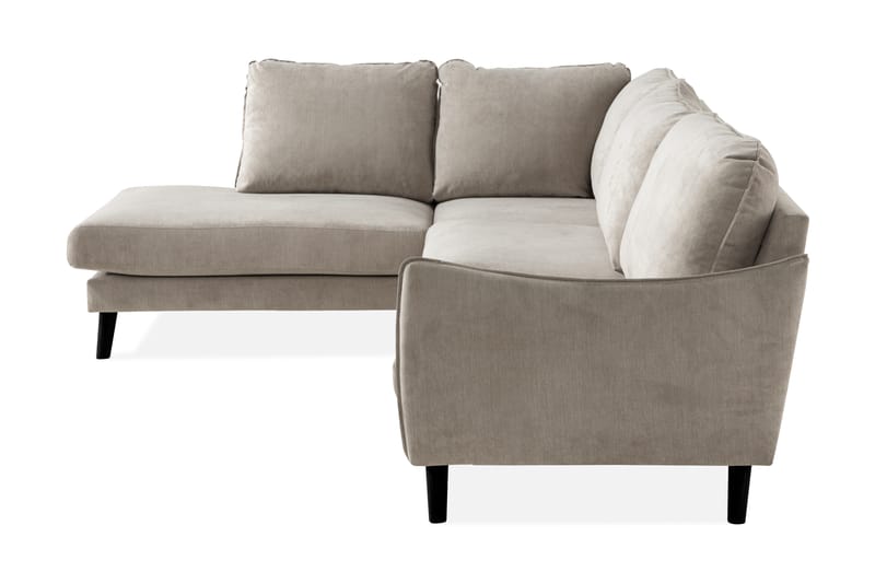 Trend Lyx 4-sits Vänstervänd L-formad Schäslongsoffa i Tyg - Beige - Möbler - Soffa - Divansoffa & schäslongsoffa - 4 sits soffa med divan