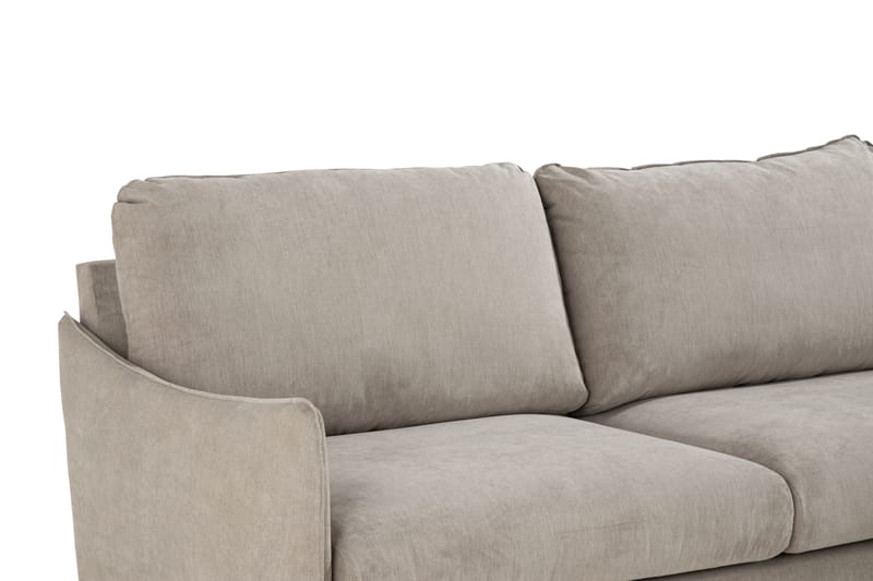 Trend Lyx 4-sits Vänstervänd L-formad Schäslongsoffa i Tyg - Beige - Möbler - Soffa - Divansoffa & schäslongsoffa - 4 sits soffa med divan
