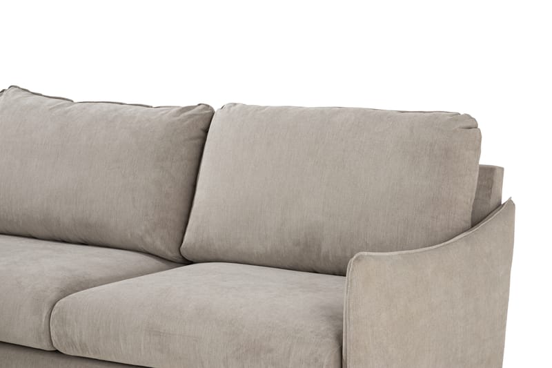 Trend Lyx 4-sits Vänstervänd L-formad Schäslongsoffa i Tyg - Beige - Möbler - Soffa - Divansoffa & schäslongsoffa - 4 sits soffa med divan
