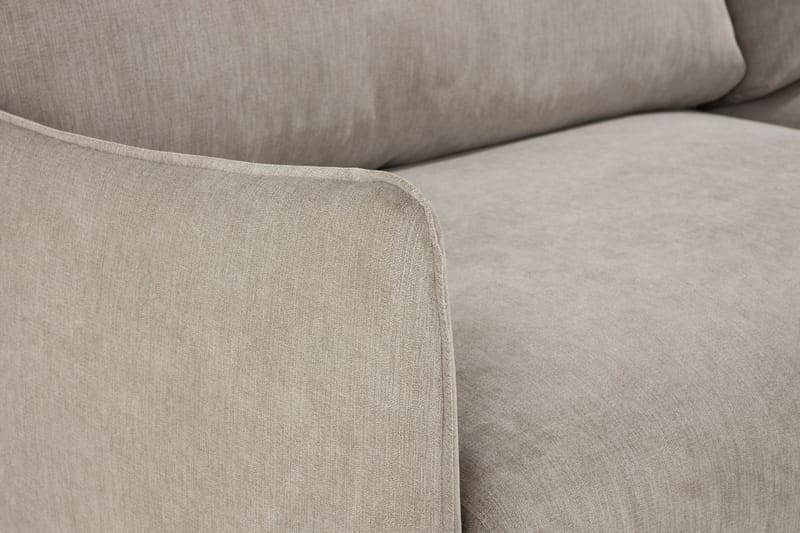 Trend Lyx 4-sits Vänstervänd L-formad Schäslongsoffa i Tyg - Beige - Möbler - Soffa - Divansoffa & schäslongsoffa - 4 sits soffa med divan