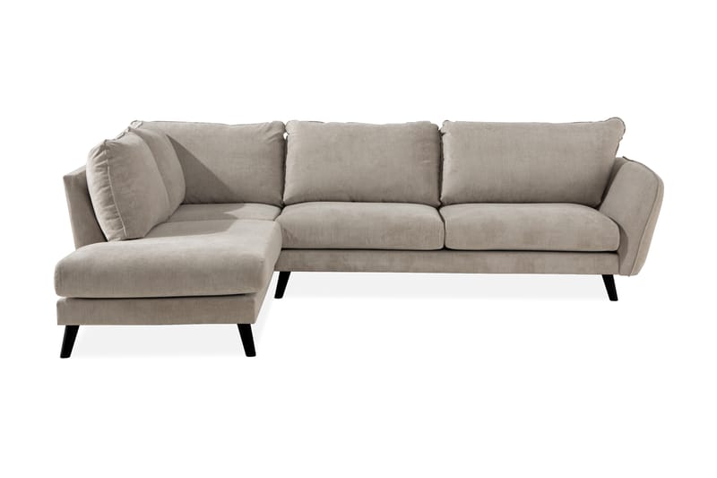 Trend Lyx 4-sits Vänstervänd L-formad Schäslongsoffa i Tyg - Beige - Möbler - Soffa - Divansoffa & schäslongsoffa - 4 sits soffa med divan