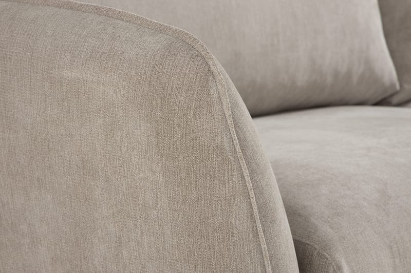 Trend Lyx 4-sits Vänstervänd L-formad Schäslongsoffa i Tyg - Beige - Möbler - Soffa - Divansoffa & schäslongsoffa - 4 sits soffa med divan